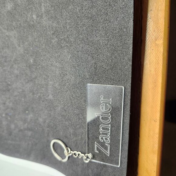 Handcrafted Custom Made Acrylic Square Keychain Zipper Pull Bag Charm - Picture 6 of 16